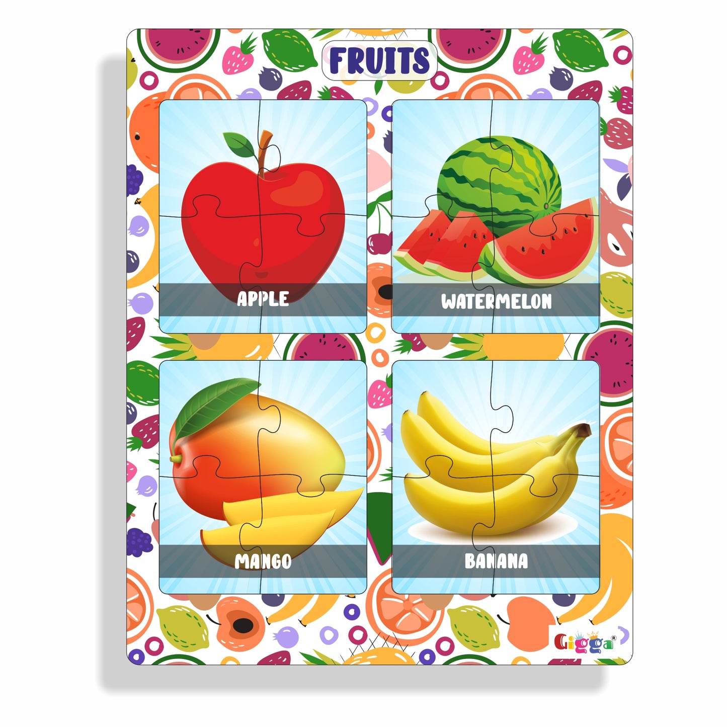 Fruits - 4 in 1 Acrylic Puzzle