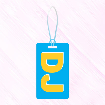 Luggage Tag - Name Initials Blue