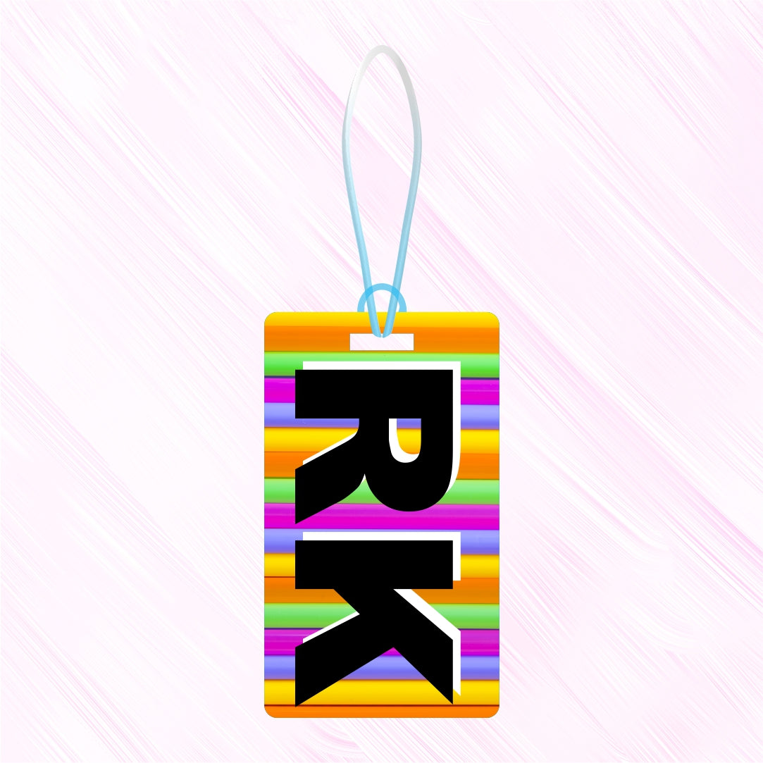 Luggage Tag - Initials Colourful