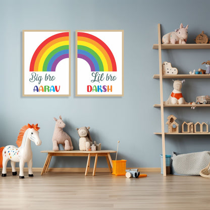 Big Bro Lil Bro Rainbow set of 2