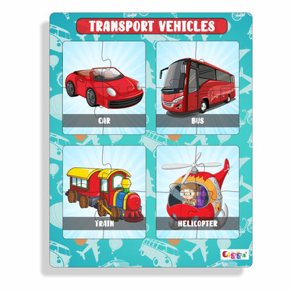 Transport Vehicles - 4 in 1 Acrylic Puzzle