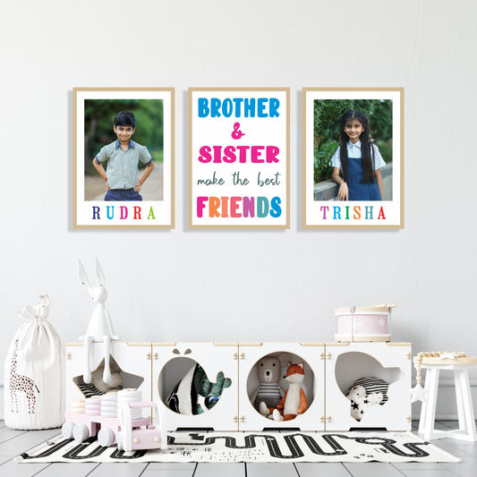 Brothers & Sister Make the Best Friends set of 3 (Portrait)