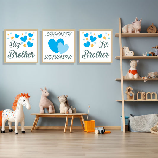 Big brother Little brother Heart Set of 3