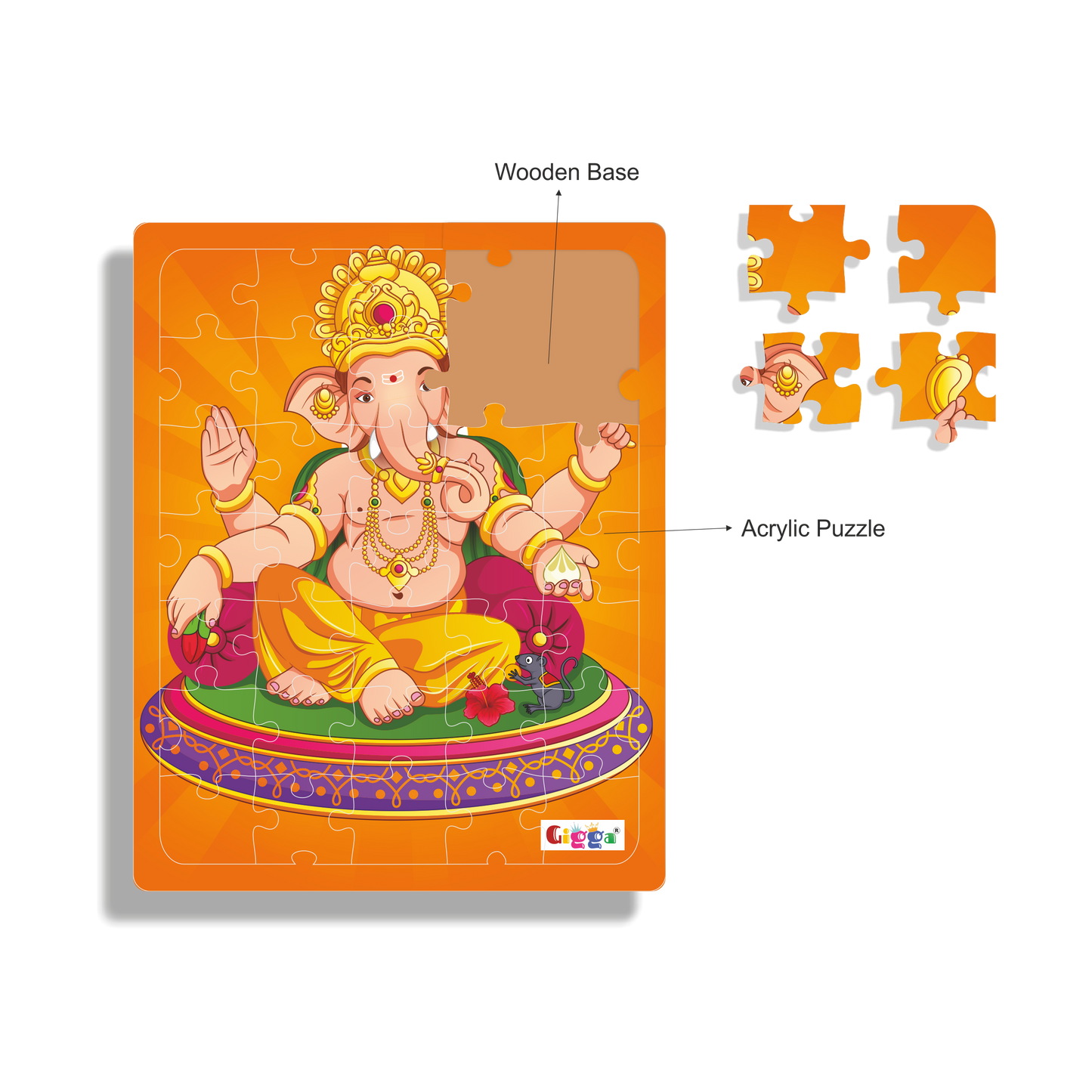 Ganesh Ji - Acrylic Puzzle