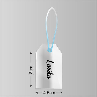 Luggage Tag - Transparent with Name