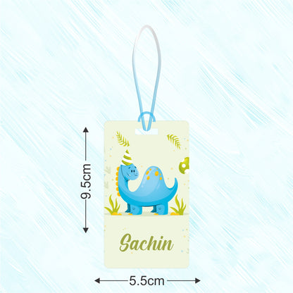 Luggage Tag - Blue Dino