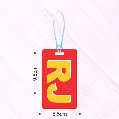 Luggage Tag - Name Initials Red