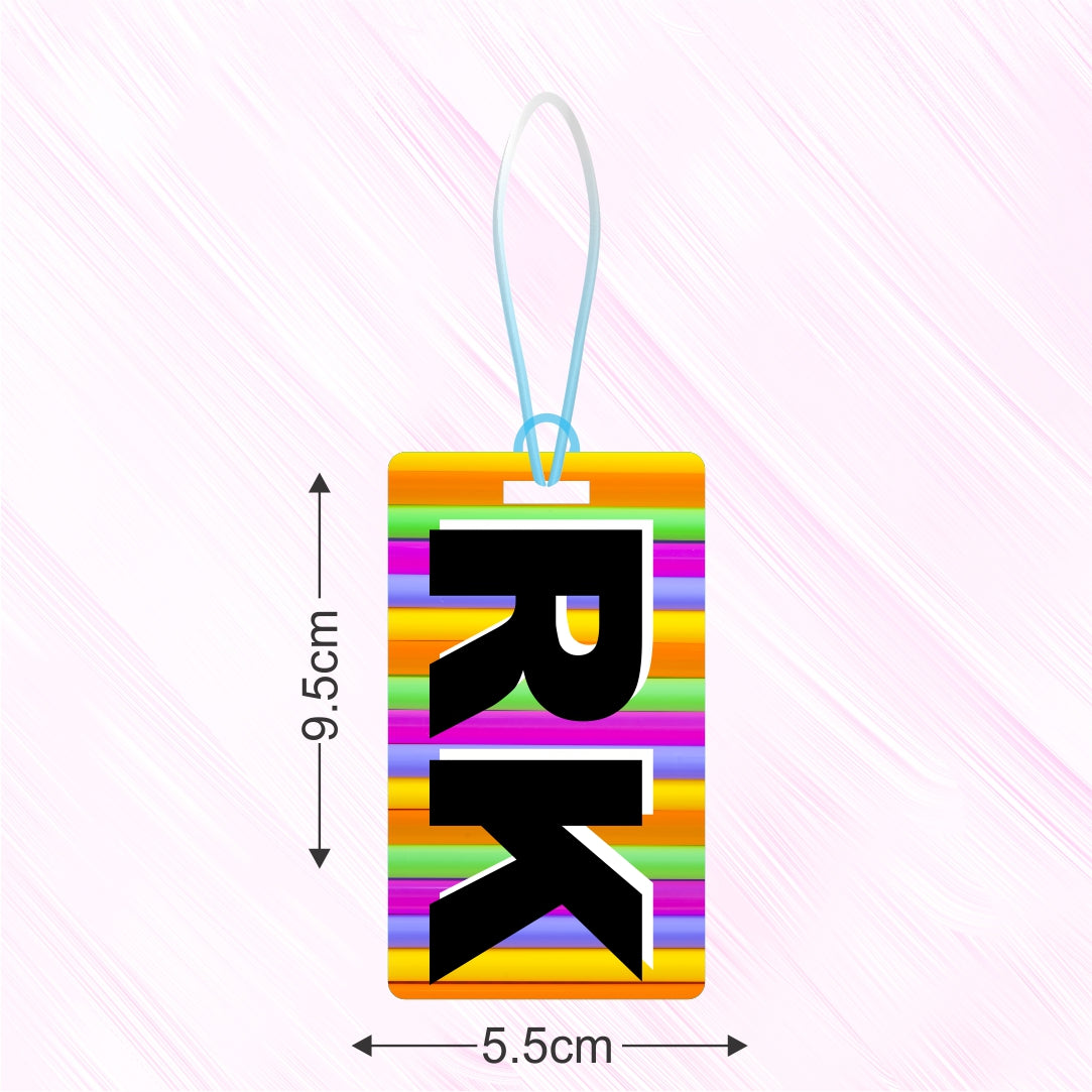 Luggage Tag - Initials Colourful