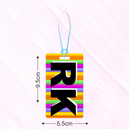 Luggage Tag - Initials Colourful