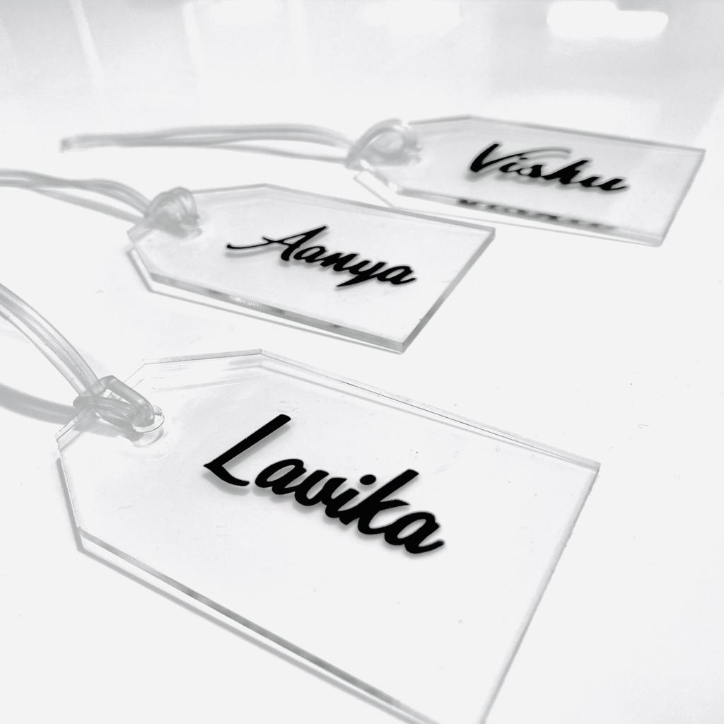 Luggage Tag - Transparent with Name