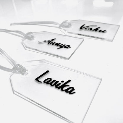 Luggage Tag - Transparent with Name