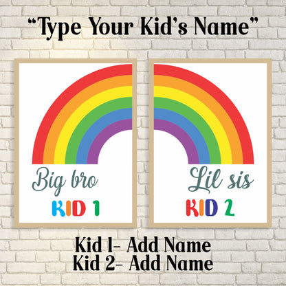 Big Bro Lis Sis Rainbow set of 2