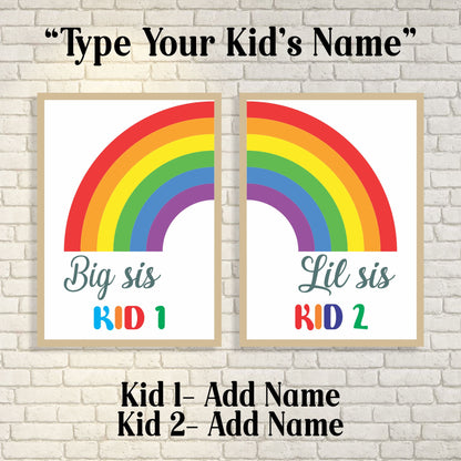 Big sis Lil Sis Rainbow set of 2