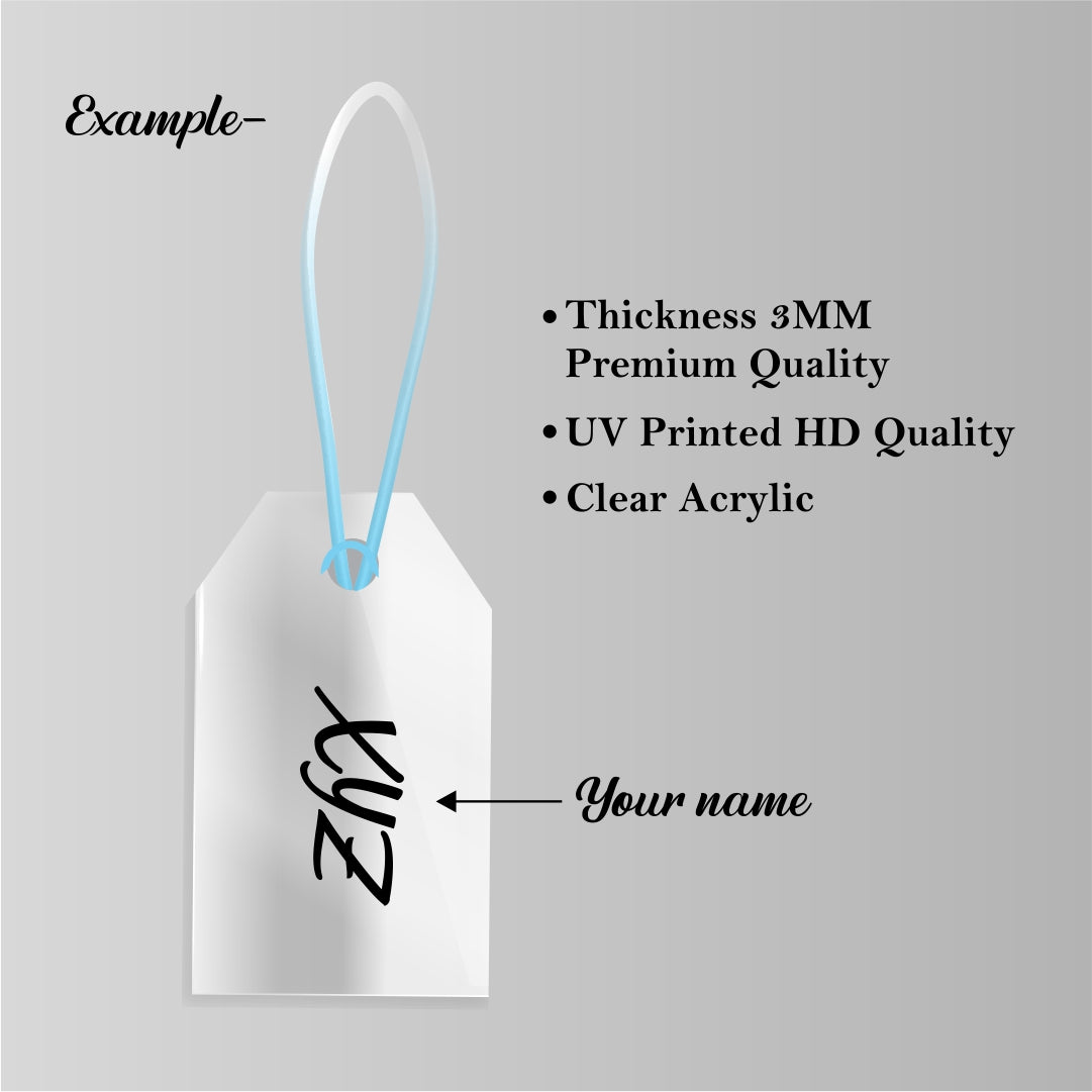 Luggage Tag - Transparent with Name