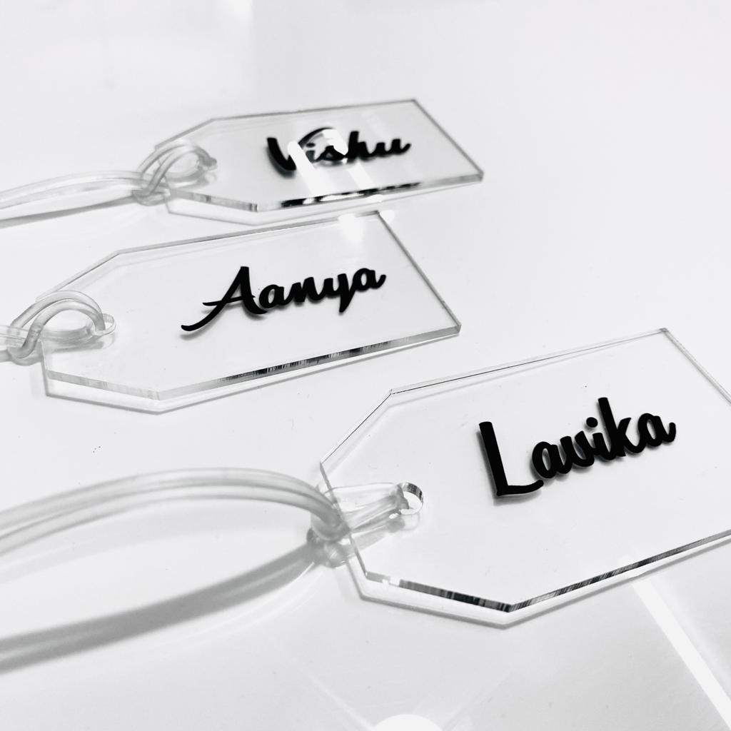 Luggage Tag - Transparent with Name