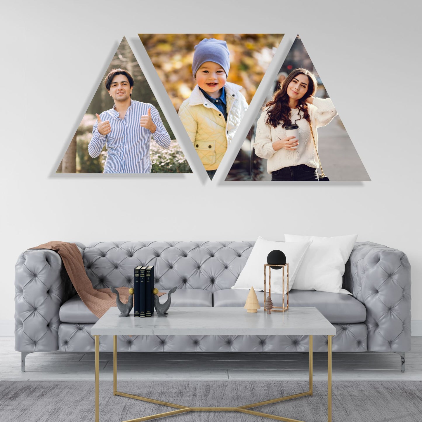 Triangle Wall Photo Collage