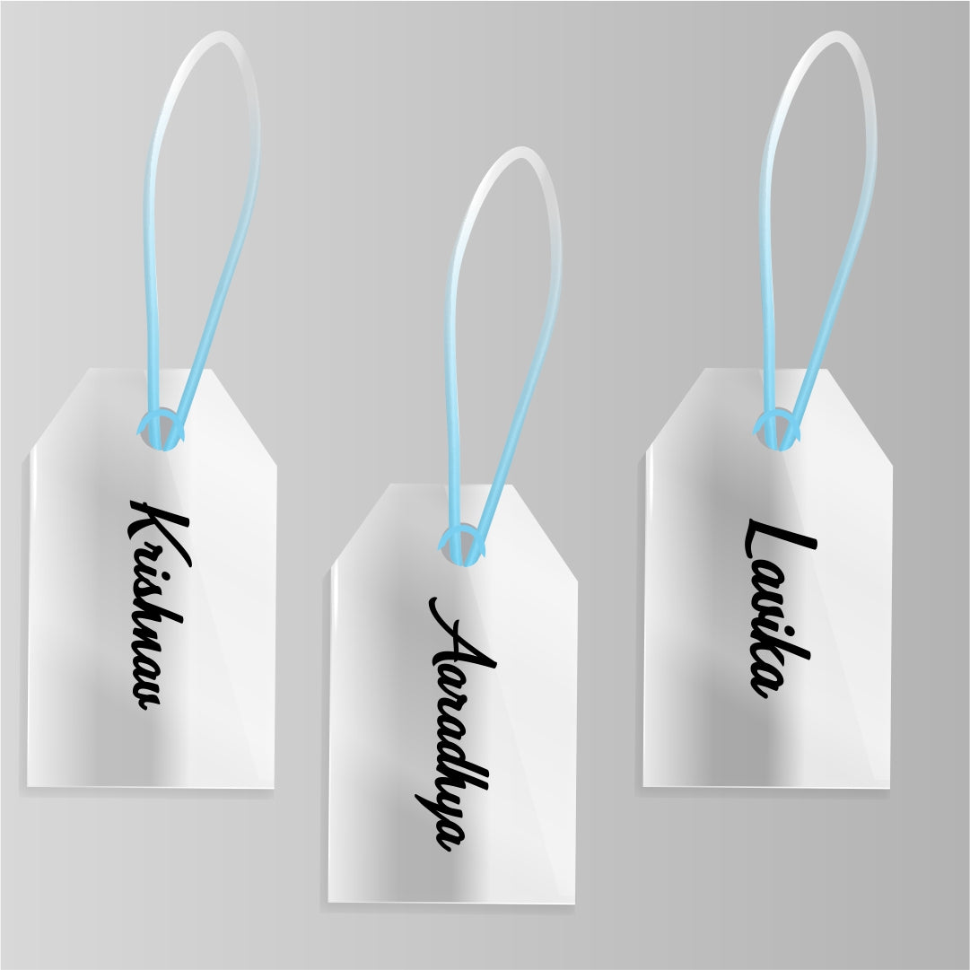 Luggage Tag - Transparent with Name