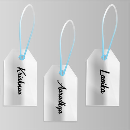 Luggage Tag - Transparent with Name