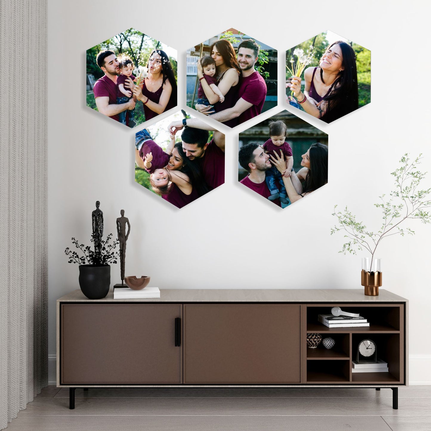 Hexagon Wall Photo Collage