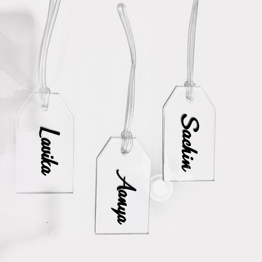 Luggage Tag - Transparent with Name