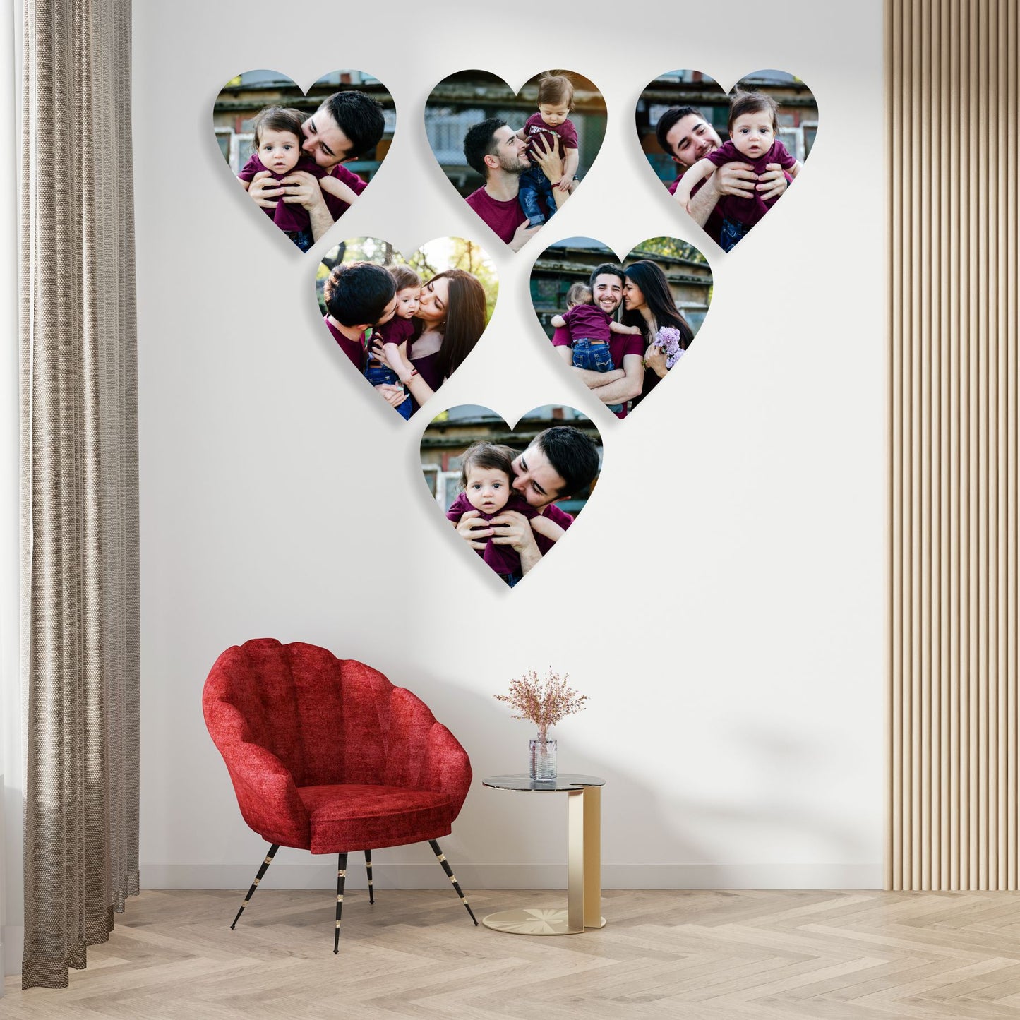 Heart Wall Photo Collage