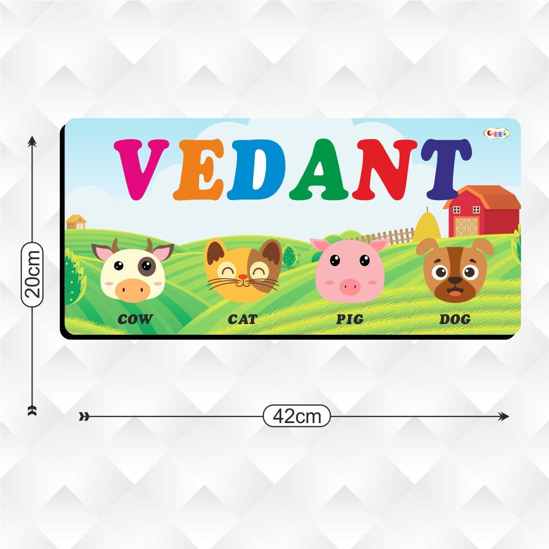 Kids Name Puzzle - Farm Animals