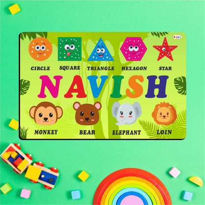 Kids Name Puzzle - Jungle Animals