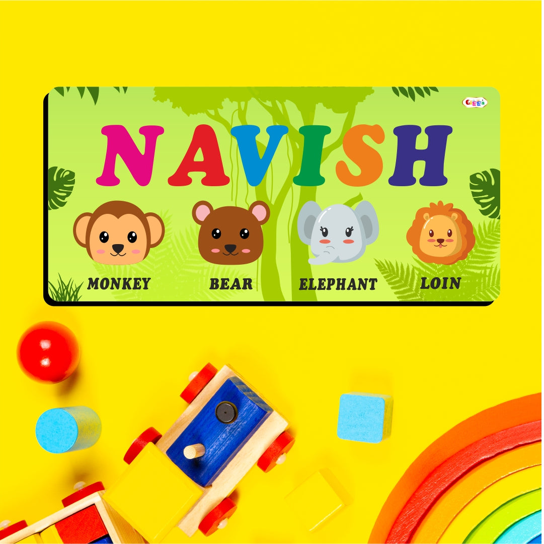 Kids Name Puzzle - Jungle Animals