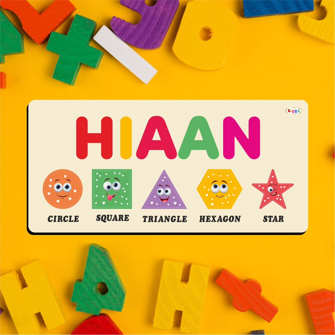 Kids Name Puzzle - Numbers and Shape