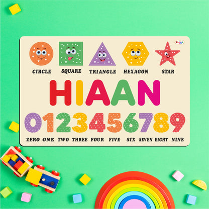 Kids Name Puzzle - Numbers and Shape