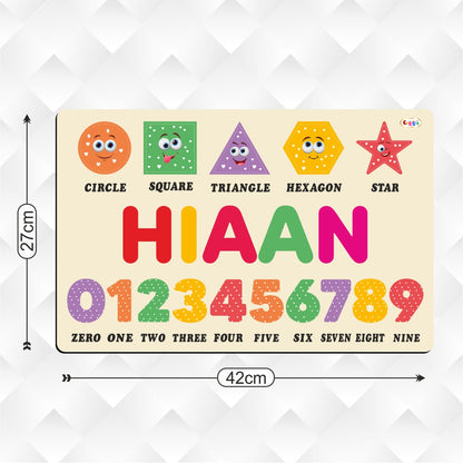 Kids Name Puzzle - Numbers and Shape